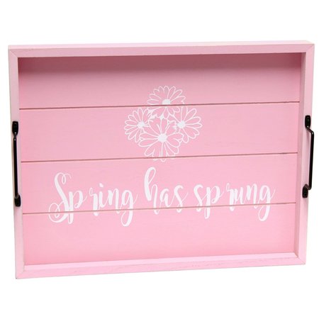 ELEGANT DESIGNS "Spring has Sprung" Wood Serving Tray with Handles, 15.50" x 12" HG2000-LPS